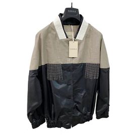 Daniele Carlotta Black Leather Jacket Black Beige