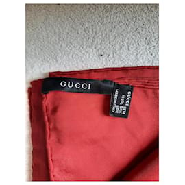 Gucci-Seiden Schals-Schwarz,Rot,Grün