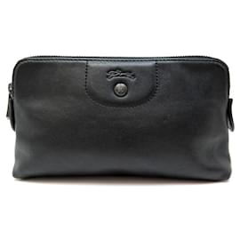 Longchamp-NOVA BOLSA LONGCHAMP TROUSE LE PLIAGE L4549757001 NOVA BOLSA DE COURO PRETO-Preto