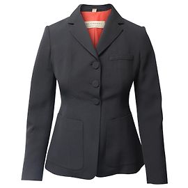 Burberry Semi-Flared Fit Blazer in Black Wool Black
