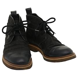 Fendi-FENDI Zucca Canvas Sneakers Shoes Black Auth ac703-Black