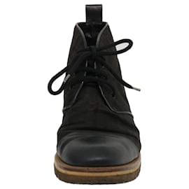 Fendi-FENDI Zucca Canvas Sneakers Shoes Black Auth ac703-Black