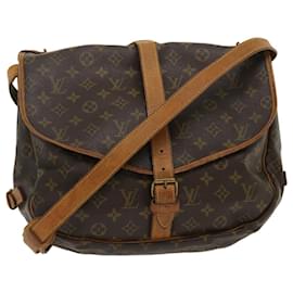 Louis Vuitton-Louis Vuitton Monogram Saumur 35 Sac à bandoulière M42254 Auth LV 29591-Autre