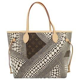 Louis Vuitton-LOUIS VUITTON Monogram Dot Infinity Neverfull MM Tote Bag M40685 LV Aut 29003-Bianco,Monogramma