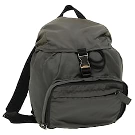 Prada-PRADA Backpack Nylon Gray Auth ar6865-Grey