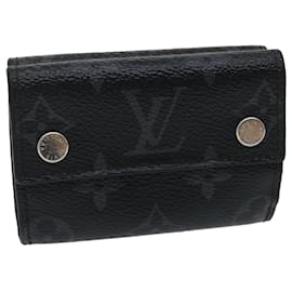 Louis Vuitton-LOUIS VUITTON Monogram Eclipse Discovery kompakte Geldbörse Geldbörse M67630 Auth.-tp320-Andere