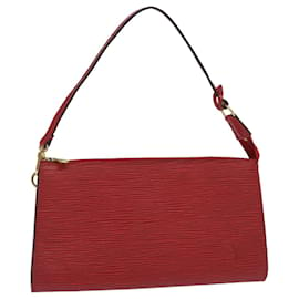 Louis Vuitton-LOUIS VUITTON Epi Pochette Accessoires Pouch Red M52987 LV Auth nh571-Red