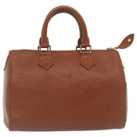 Louis Vuitton-Louis Vuitton Epi Speedy 25 Hand Bag Kenia Brown M43013 LV Auth pt996-Brown