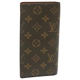 Louis Vuitton-LOUIS VUITTON Monogram Portefeuille Brazza Long Wallet M66540 LV Auth 29436-Monogram