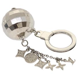 LOUIS VUITTON Mirror Ball Porte Cles Key Holder Silver M65378 LV Auth jk1213 Silvery