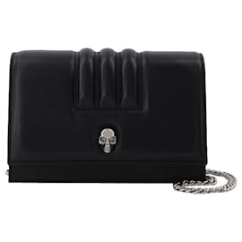 Alexander Mcqueen-Skull Mini Bag in Black Leather-Black