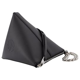 Alexander Mcqueen-The Curve Bag in Black Leather-Black