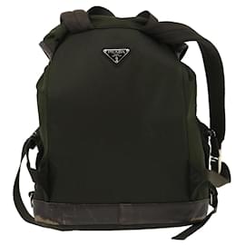 Prada-PRADA Backpack Nylon Leather Khaki Auth ar6969-Khaki