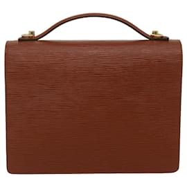 Louis Vuitton-LOUIS VUITTON Epi Monceau Hand Bag Brown M52123 LV Auth gt2346-Brown