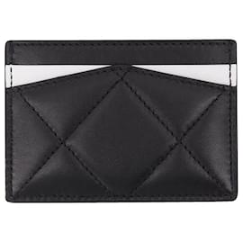 Alexander Mcqueen-Card Holder in Ivory and Black Leather-Multiple colors