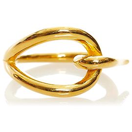 Hermès Hermes Gold Jumbo Hook Scarf Ring Golden
