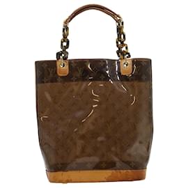 Louis Vuitton-LOUIS VUITTON Monogram Vinyl Cabas Amble MM Tote Bag Brown M92501 LV Auth yk4475-Brown