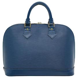 Louis Vuitton-LOUIS VUITTON Epi Alma Hand Bag Blue M52145 LV Auth ro297-Blue