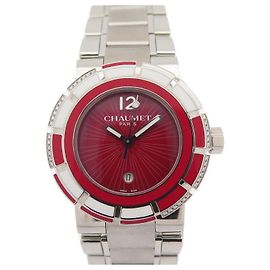 NOVO relógio Chaumet Class One 622C-QUARTZO 33 RELÓGIO MM DE AÇO E DIAMANTES Prata