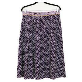 Bottega Veneta SS18 Saia de seda roxa com tachas Roxo Roxo escuro