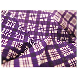 Bottega Veneta-Bottega Veneta SS18 Purple Studded Silk Skirt-Purple,Dark purple