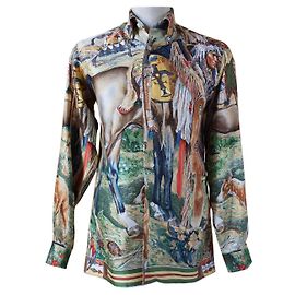 Camisa de seda de hombre Hermès Multicolor
