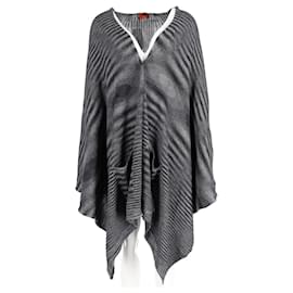 Missoni-Missoni Knit Shawl Cover Up Top aus grauer Wolle-Grau