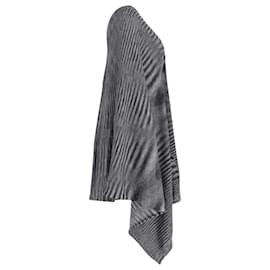 Missoni-Missoni Knit Shawl Cover Up Top in Grey Wool -Grey