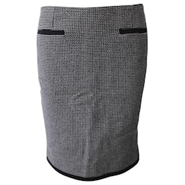 Max Mara-Max Mara Tweed Pencil Skirt in Black Wool -Other