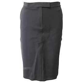 Max Mara-Max Mara Pencil Skirt in Black Viscose -Black