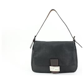 Fendi-Charcoal Cashmere FF Zucca Mama Forever Baguette Shoulder bag 45F314S-Other