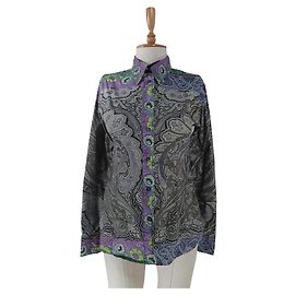 Camisa Etro de algodón multicolor IT 46 Multicolor
