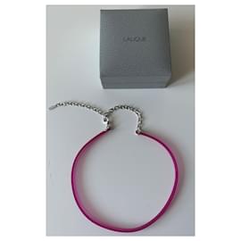 Lalique-Halsketten-Silber,Pink