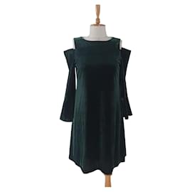 Ralph Lauren Samtkleid Grün Grün Dunkelgrün