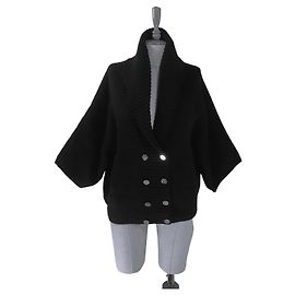 Elisabetta Franchi Strickjacke schwarz Wolle Acryl Schwarz