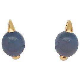 Pendientes Pomellato, "Luna", oro rosa y calcedonia. Otro