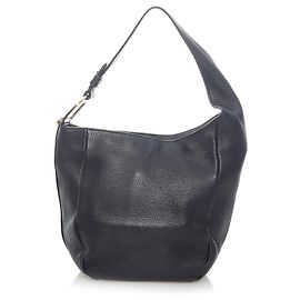 Bolsa de ombro de couro Gucci Black Greenwich Preto