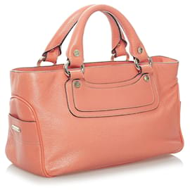 Céline-Celine Pink Boogie Leather Handbag-Pink