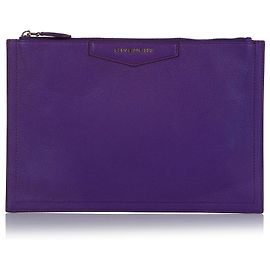Bolsa clutch de couro Antigona roxa Givenchy Roxo