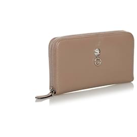 Fendi-Fendi Brown By The Way Leather Long Wallet-Brown,Taupe