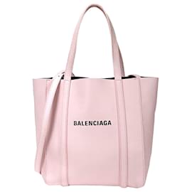 Balenciaga-Balenciaga Pink XXS Everyday Shopping Tote Leather Satchel-Pink