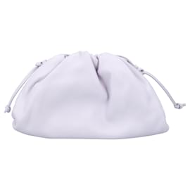Bottega Veneta-Bottega Veneta women mini pouch in mirth washed calfskin-White