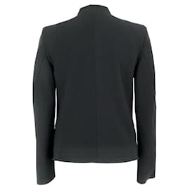 Céline-Céline jacket in black wool with ruffled collar-Black