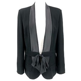Jaqueta de smoking Viktor & Rolf em preto com acabamento em cetim Preto