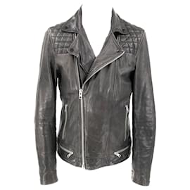 Autre Marque-All Saints leather jacket in black patina-Black