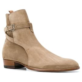 Saint Laurent-Saint laurent Wyatt ankle boots 30 Jodhpur-Beige
