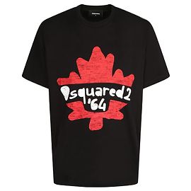 Camiseta negra de algodón Dsquared2 para hombre XL Negro