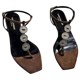 Saint Laurent-Saint Laurent Sandals-Brown