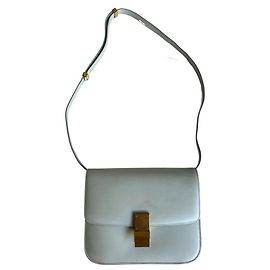 Sac Box Classique Céline en Cuir Vert Clair Vert clair