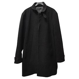 Theory Long Wool Blend Coat Dark Grey Dark grey